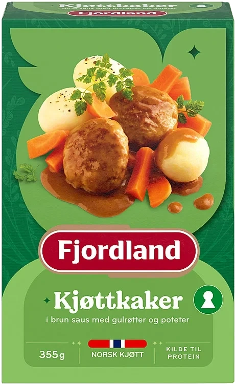 Kjøttkaker m/gulrøtter og poteter   355g