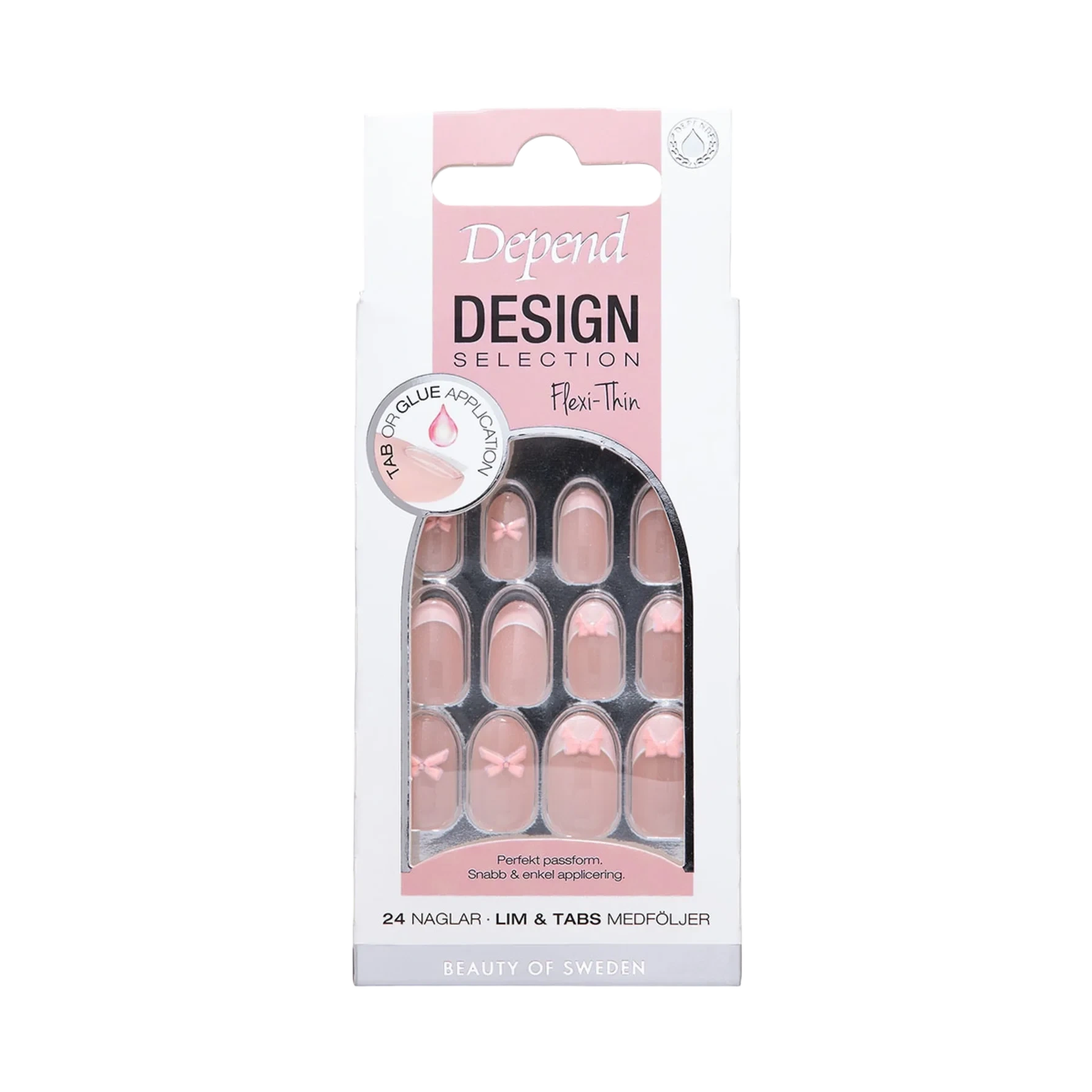 Depend Design Selection Oval Nord Depend Design Selection Pink Bow Ovalm Nord
