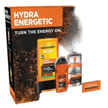 Loreal Hydra Energetic Shower+moisturiser+thermic Resist Deo Rollon
