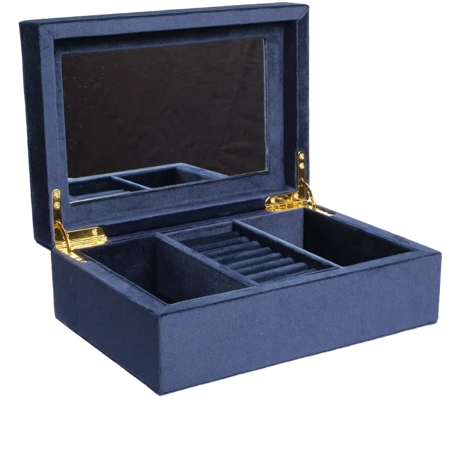 Dark Velvet Jewellery Box Large