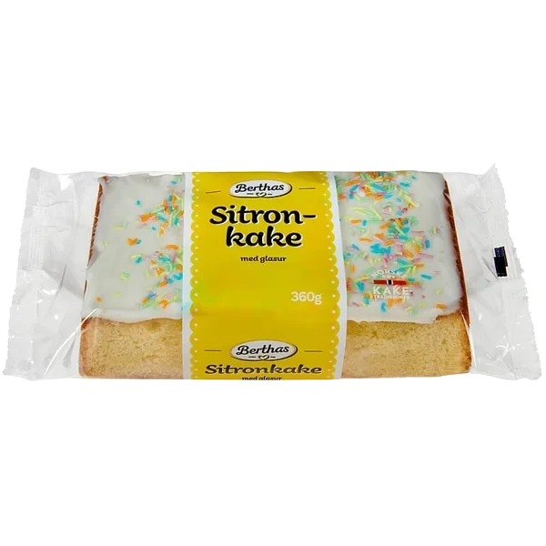 Sitronkake m/Glasur 360g Berthas