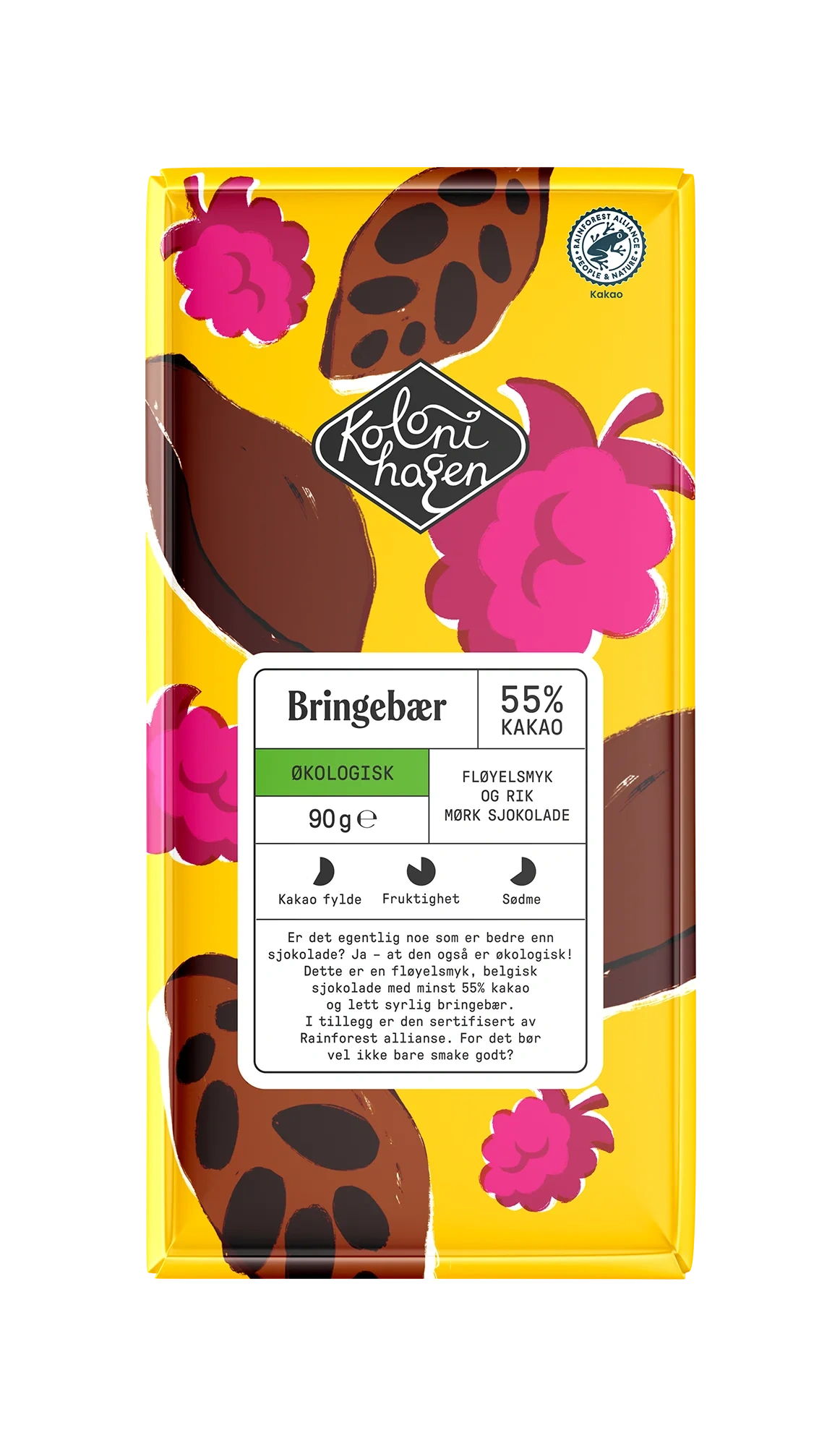 Mørk sjokolade med bringebær