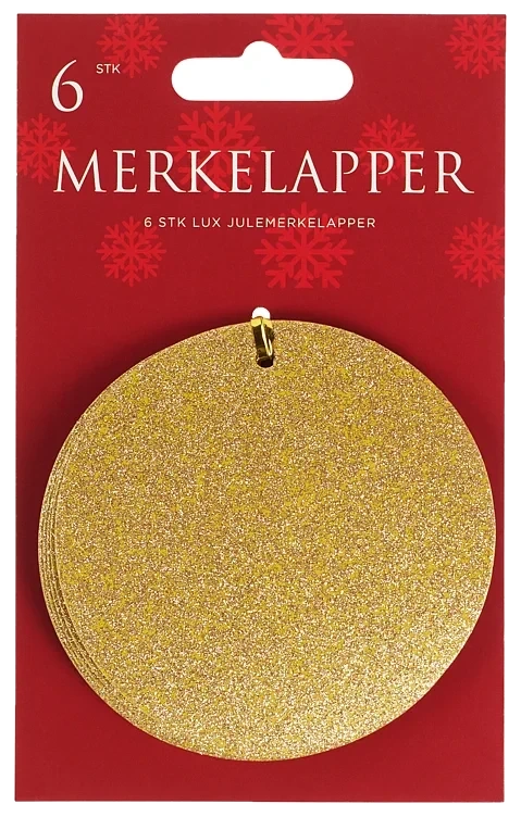 Merkelapper m/Glitter 6stk