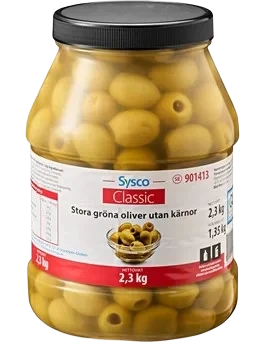 Stora Gröna Oliver utan Kärnor