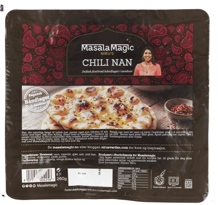 Chili Nan Håndlagde 260g Masalamagic