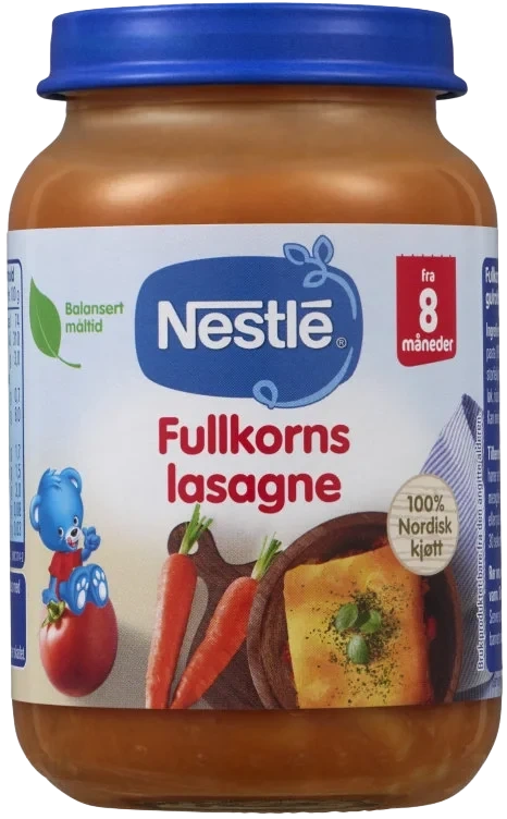 Fullkornslasagne 8m 190g