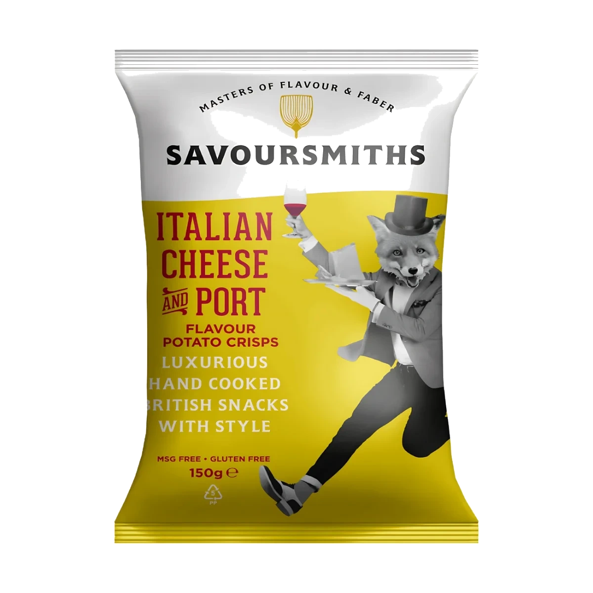 SAVOURSMITHS Italian Cheese & Port Potato Crisps 150 g