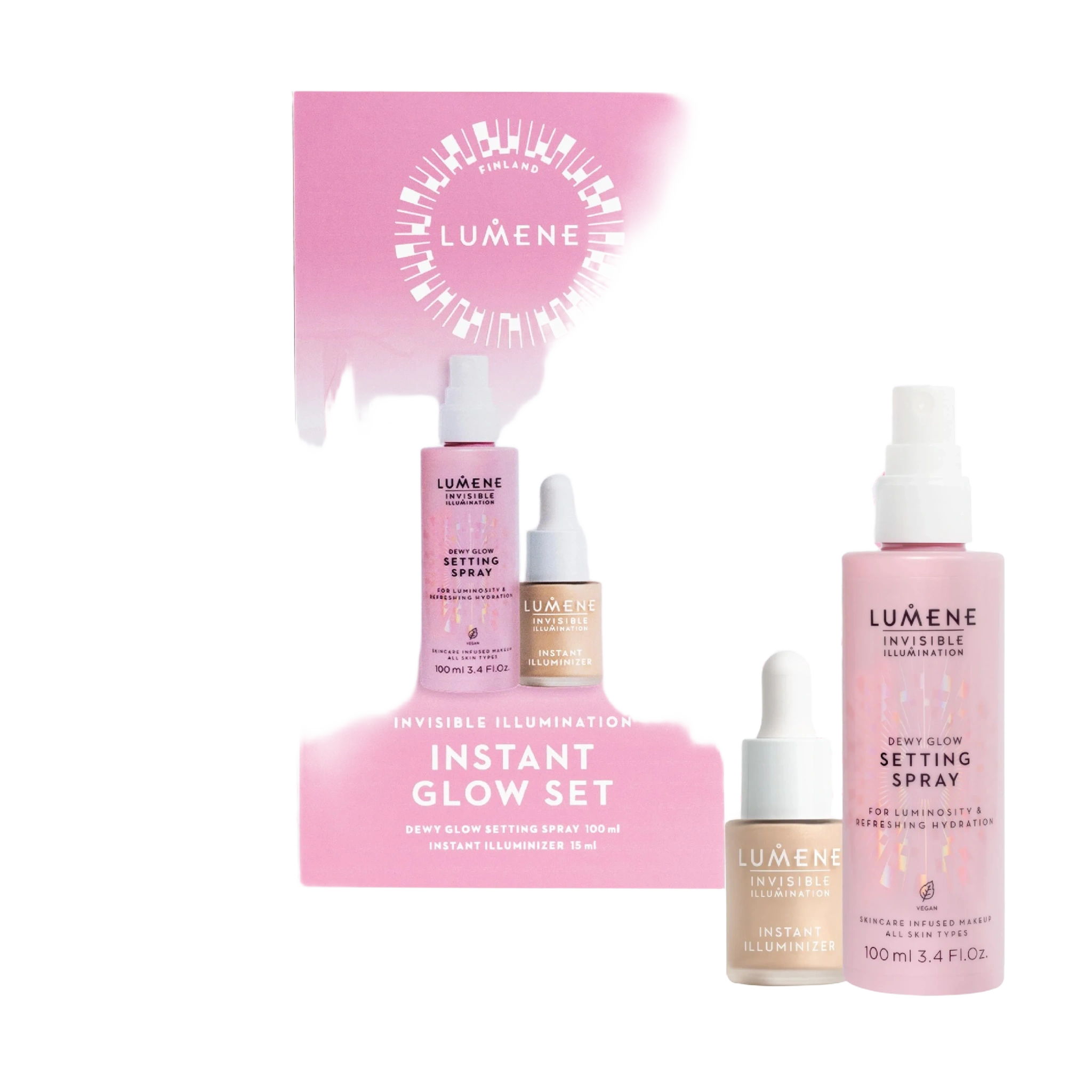 Lumene Invisible Illumination Instant Glow Set, 1 sett