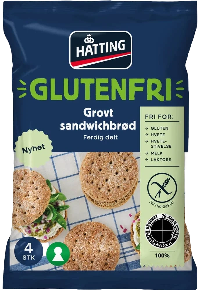 Glutenfri Grovt Sandwichbrød