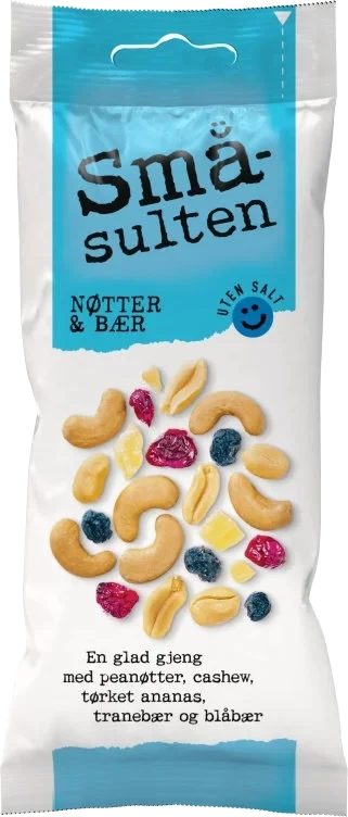 Småsulten Nøtter & Bær 60g