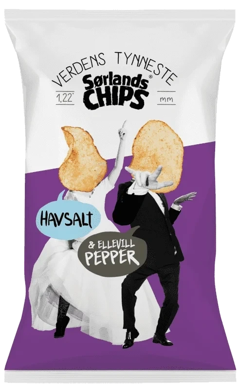 Sørlandschips Verdens Tynneste Havsalt&Pepper 250g
