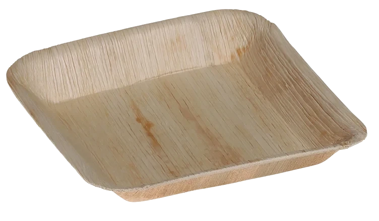 Palmebladstallerken 17x17cm naturesse  25stk