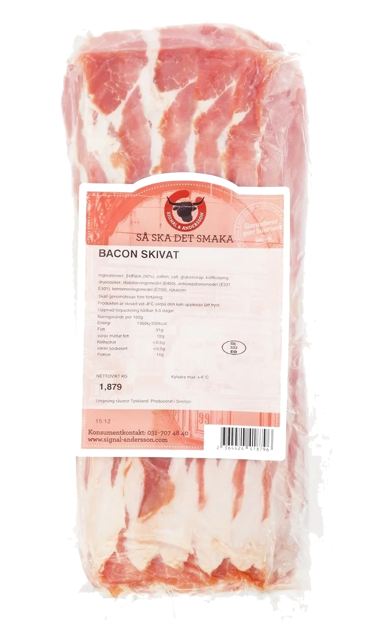 Bacon skiv rullp