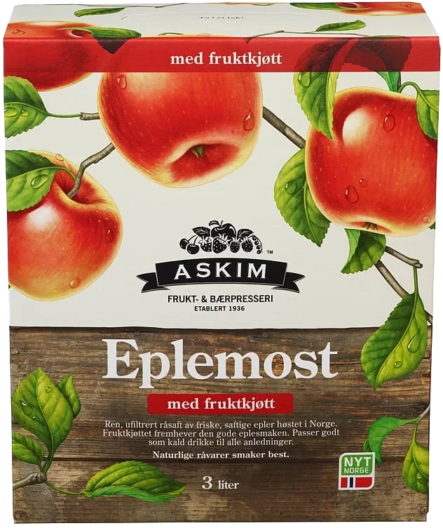 Eplemost m/Fruktkjøtt 3l Afb