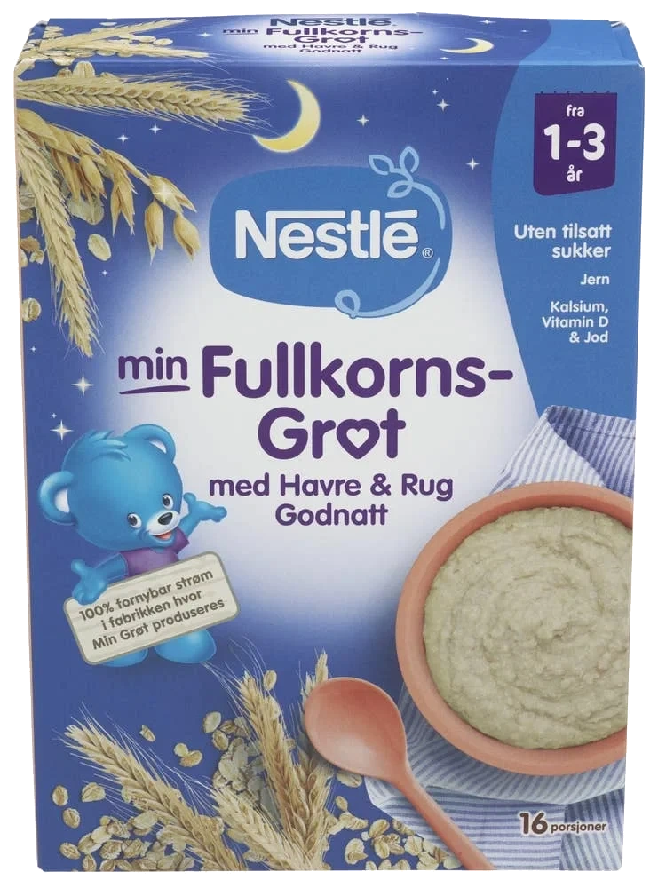 Min Fullkornsgrøt Rugflak God Natt 1-3 Å