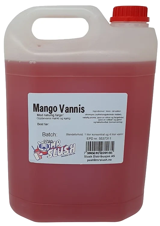 Slush-vannis med Mangosmak