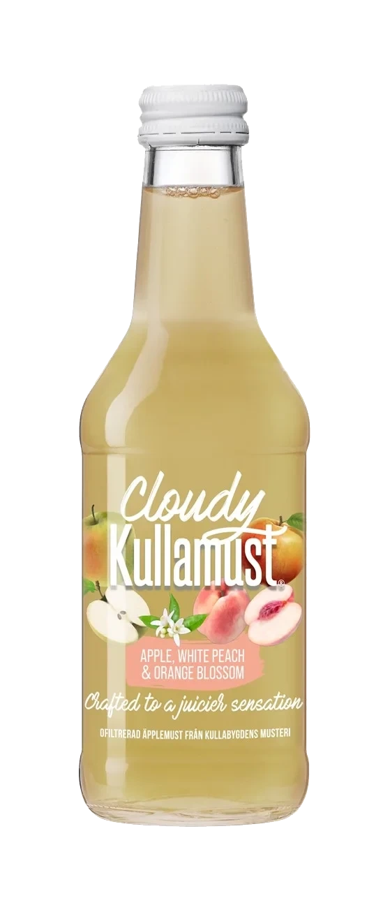 Cloudy Äppelmust Vit persika