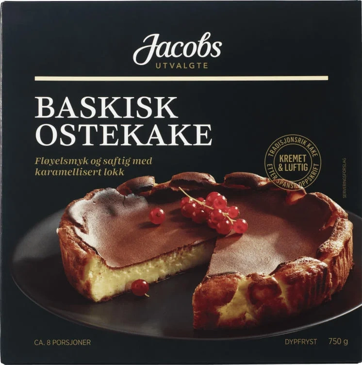 Ostekake Baskisk 750g Jacobs Utvalgte