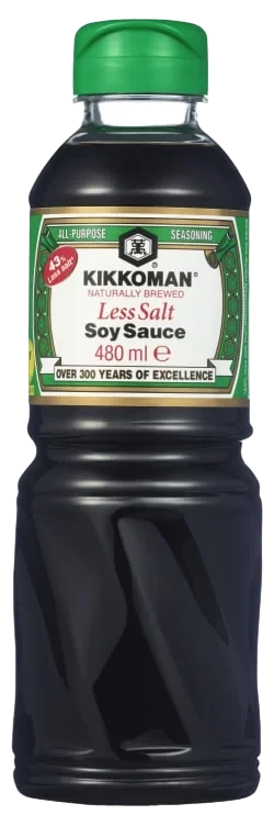 Kikkoman Soy Sauce Less Salt 480ml