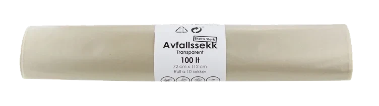 Plastsekk Transparent 72x112 100 Lt Sterk * Krt A 12 Rl