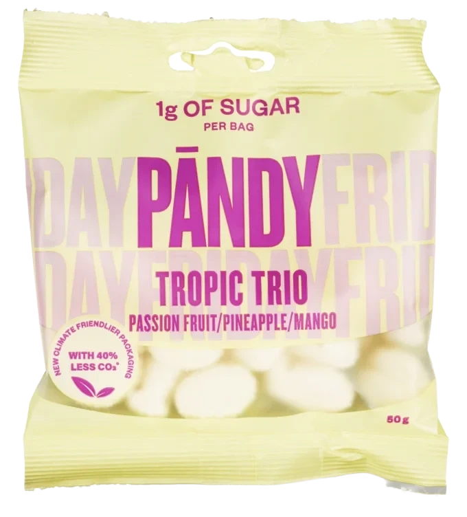 Candy Tropic Trio u/Sukker 50g Pandy