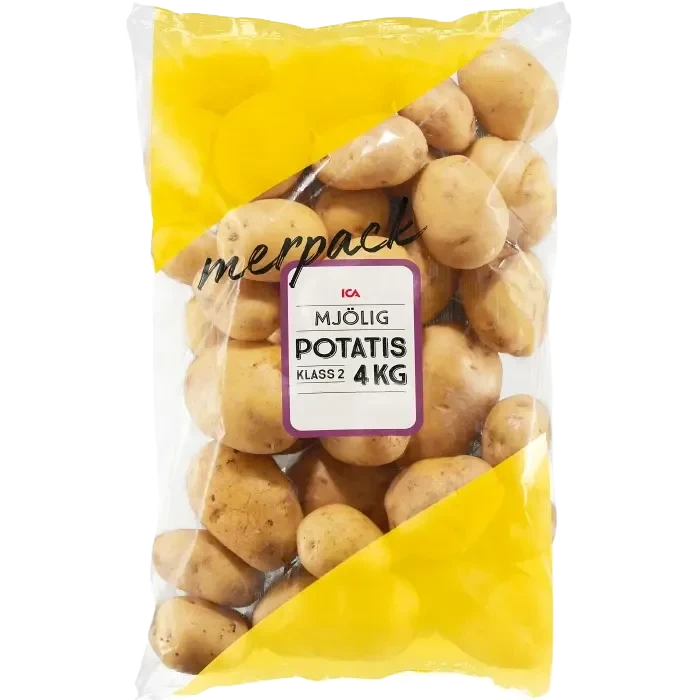 Potatis Mjölig 4kg Klass 2 ICA