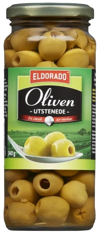 Oliven Grønn u/Sten 340g Eldorado