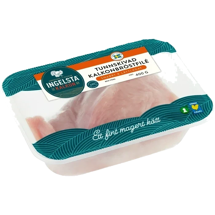 Kalkonbröstfilé Färsk Tunnskivad 400g Ingelsta kalkon