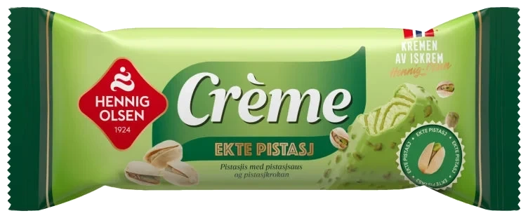 Creme Pistasj Fløteis 110ml Hennig-Olsen
