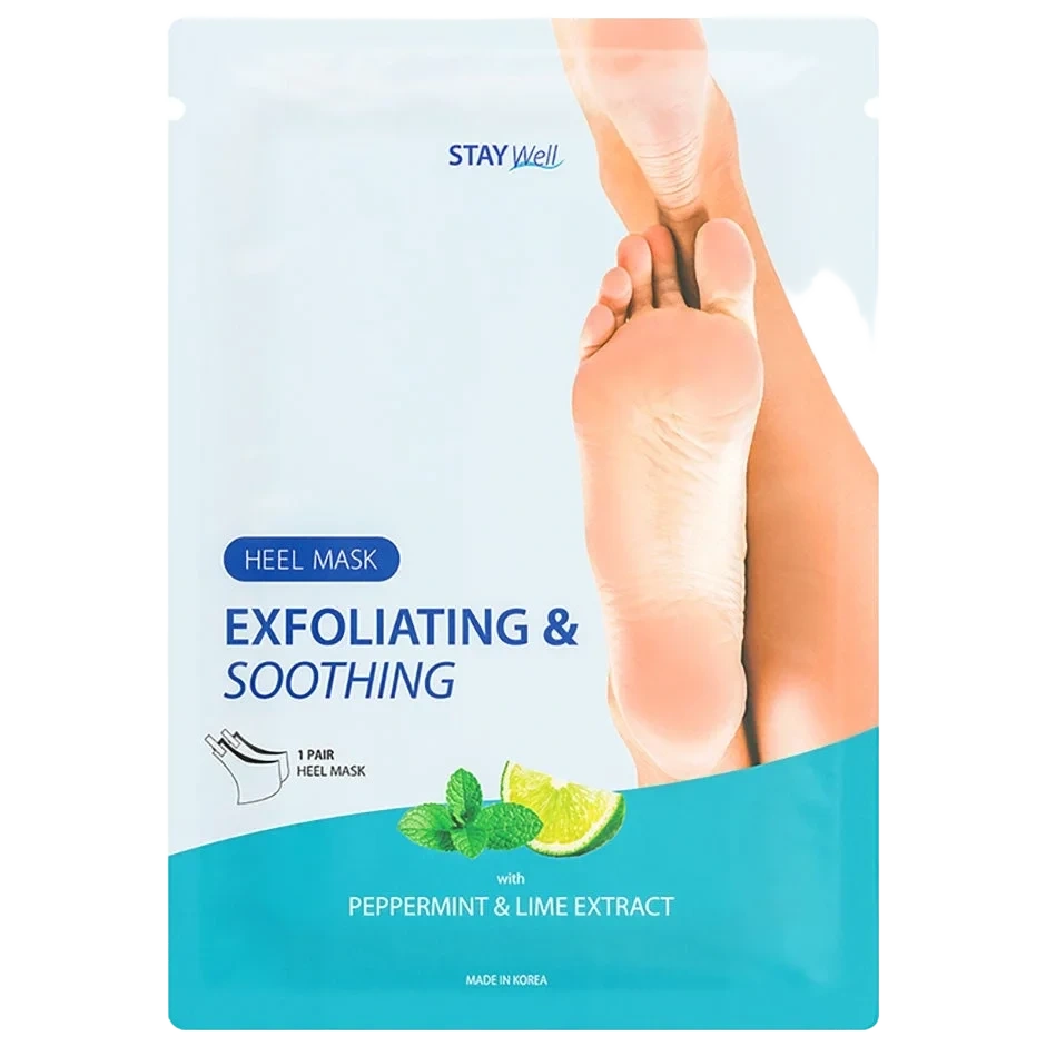 Stay Well Exfoliating & Soothing Heel Mask Peppermint & Lime
