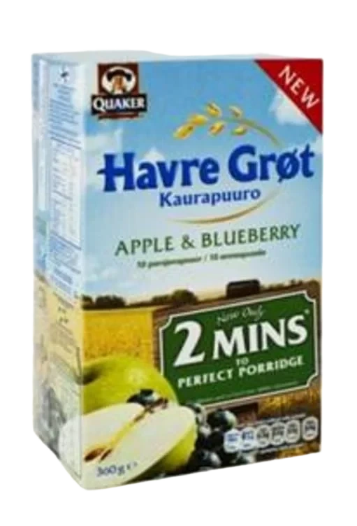 Havregrøt Eple&Blåbær 360g Quaker