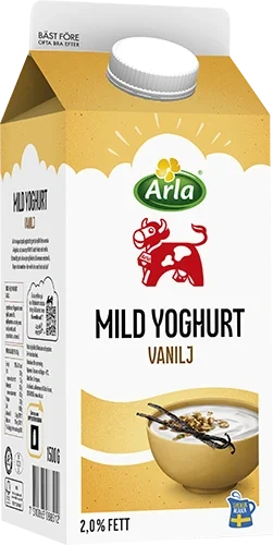 Mild yoghurt vanilj 2%