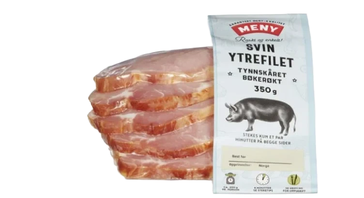 Svin Ytrefilet Røkt Tynnskåret 350g Meny