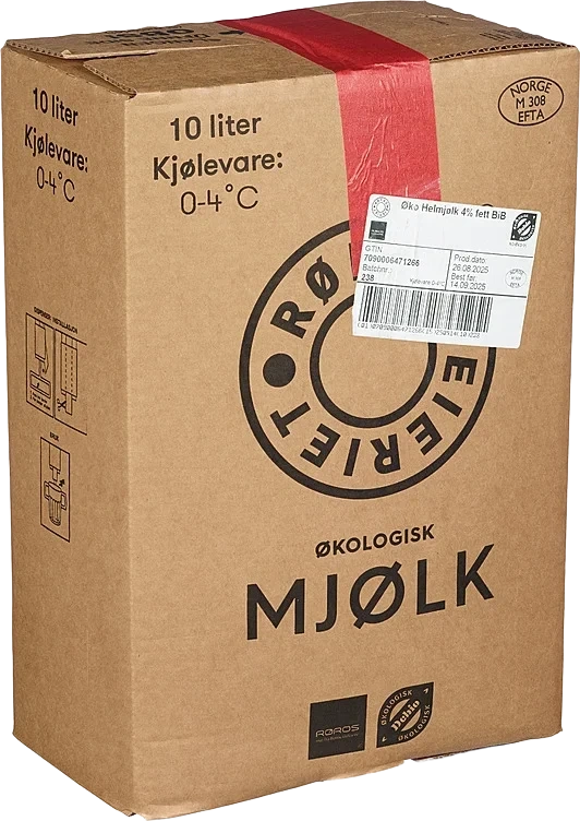 Øko Helmjølk 4% Fett Bib