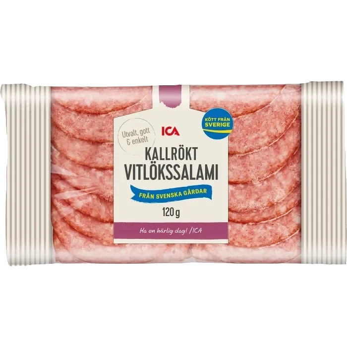 Vitlökssalami Kallrökt 120g ICA