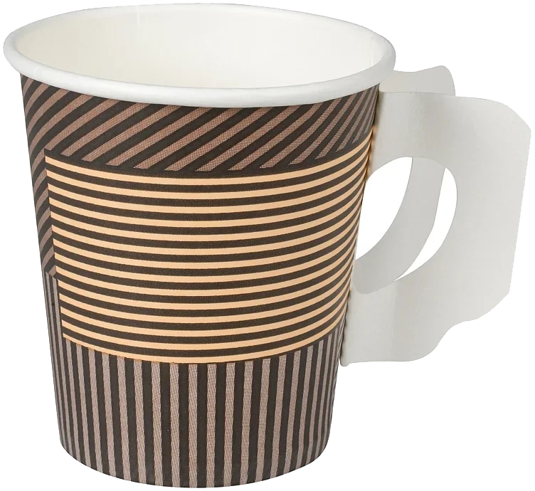 Engangs Kaffebeger Papp Brun.med Hank