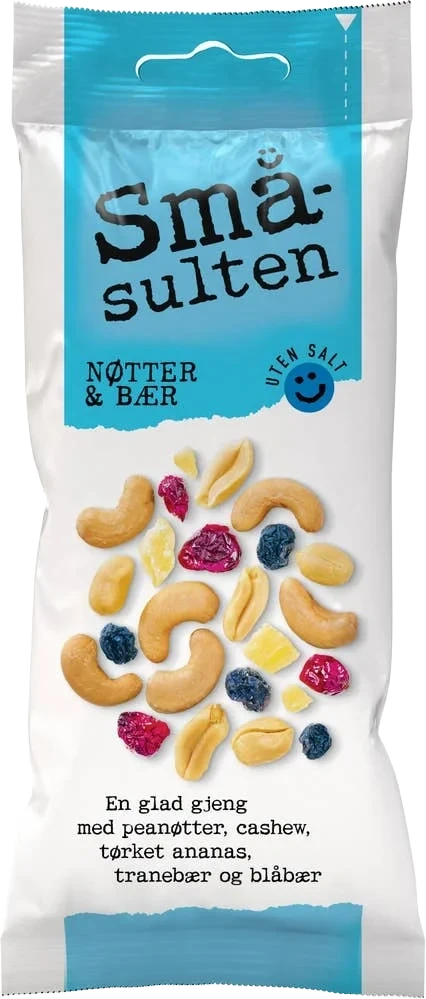 Småsulten Nøtter & Bær 60g