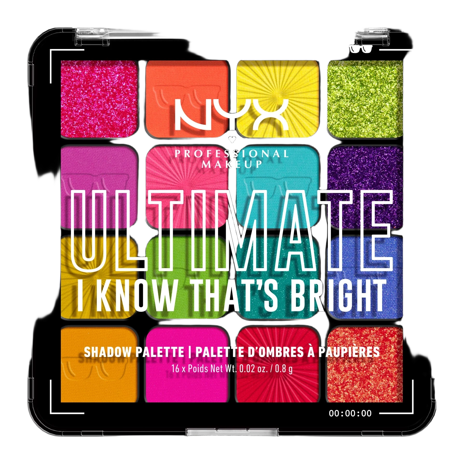 NYX PROFESSIONAL MAKEUP Ultimate Shadow Palette 16 Pan 04W I Know That's Bright