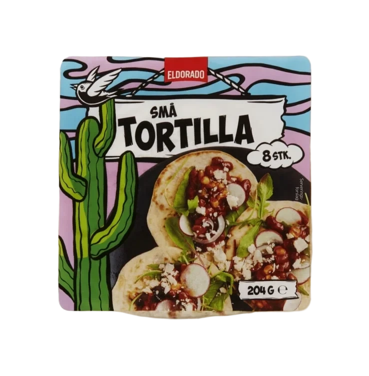 Tortilla Soft Hvete 13cm 8stk 200g Eldorado