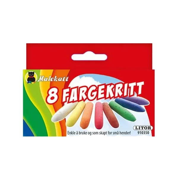 Malekatt Fargekritt 8pk