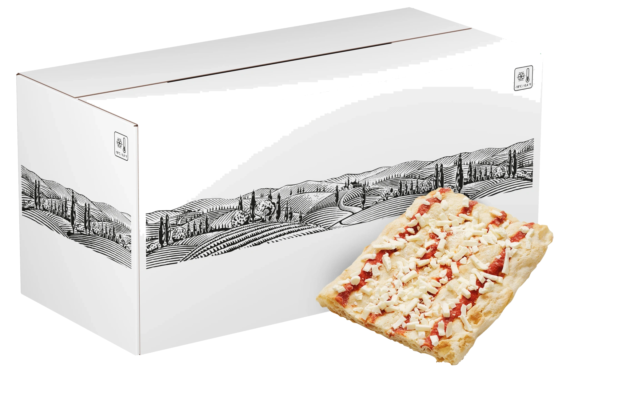 Pizzaslice classic tomat+mozz 20x27