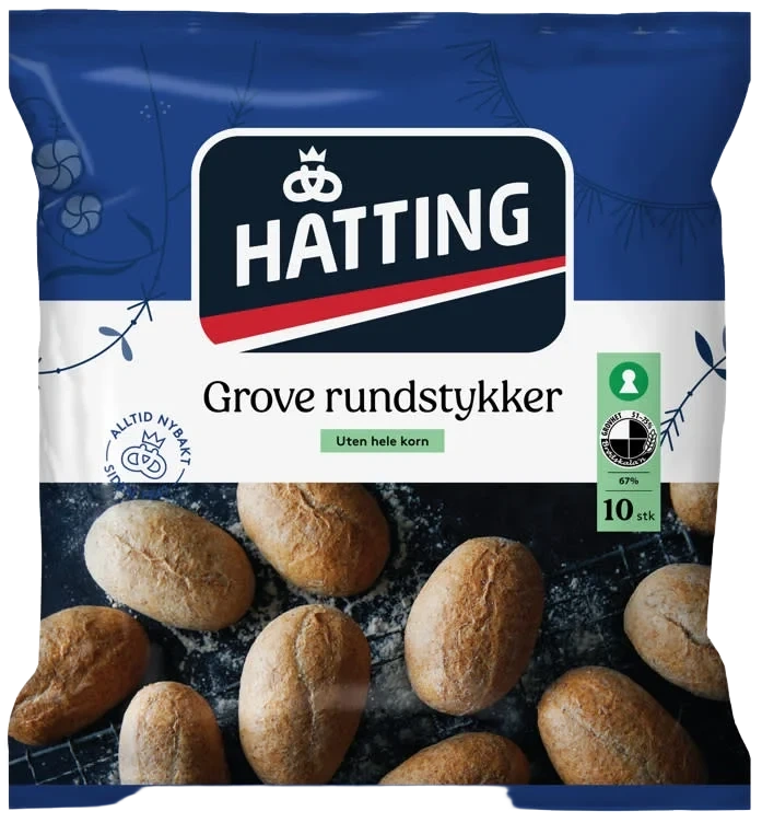 Hatting Grove Rundstykker 60gx10stk