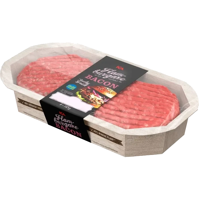 Hamburgare med Bacon 4-p 452g ICA