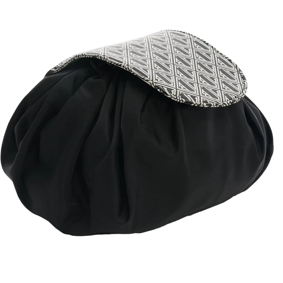 Ceannis JLB Round Drawstring Bag M Black-White