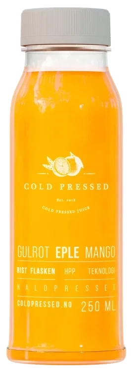 COLD PRESSED AS Juice Gulrot Eple Mango