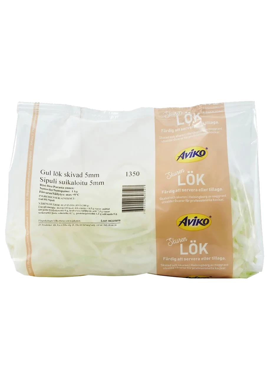 Gul lök skivad 5 mm