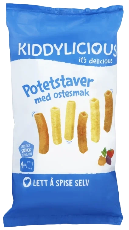 Potetstaver m/Ostesmak 4 X 12g Kiddylicious
