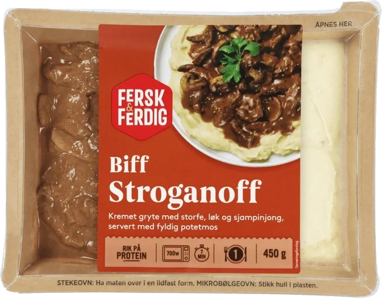 Biff Stroganoff 450g Fersk&Ferdig
