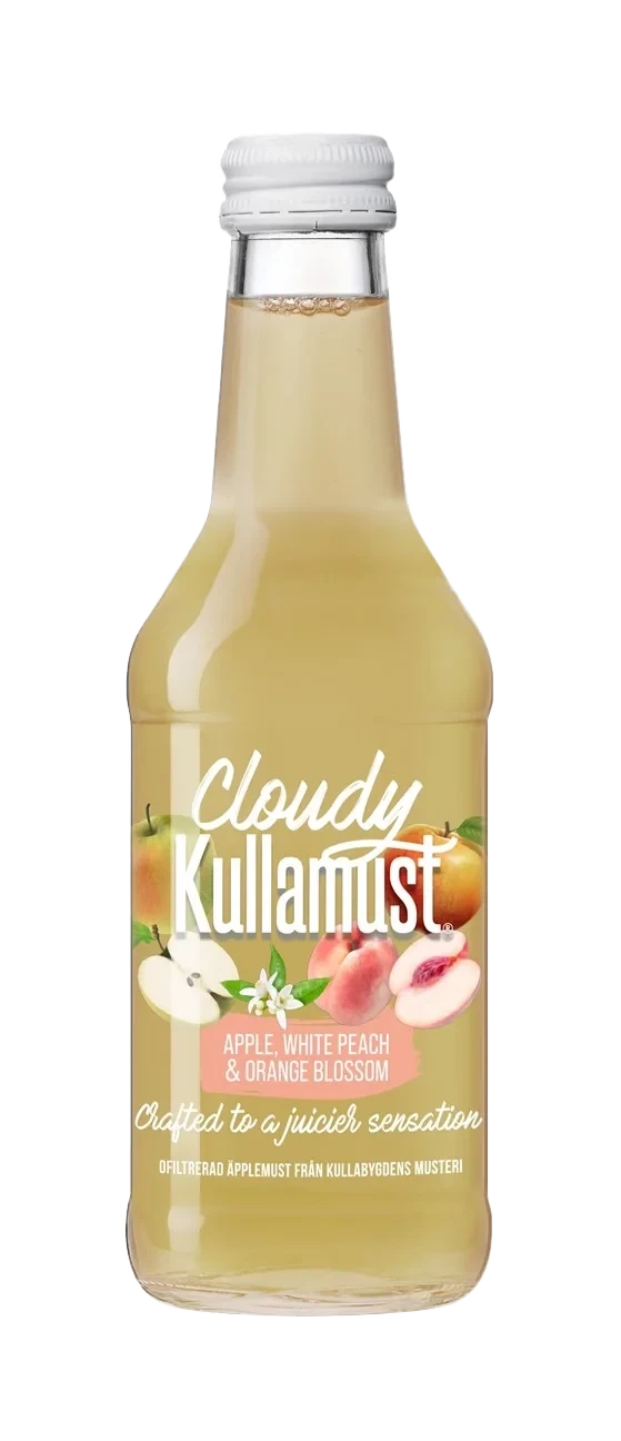 Cloudy Äppelmust Vit persika