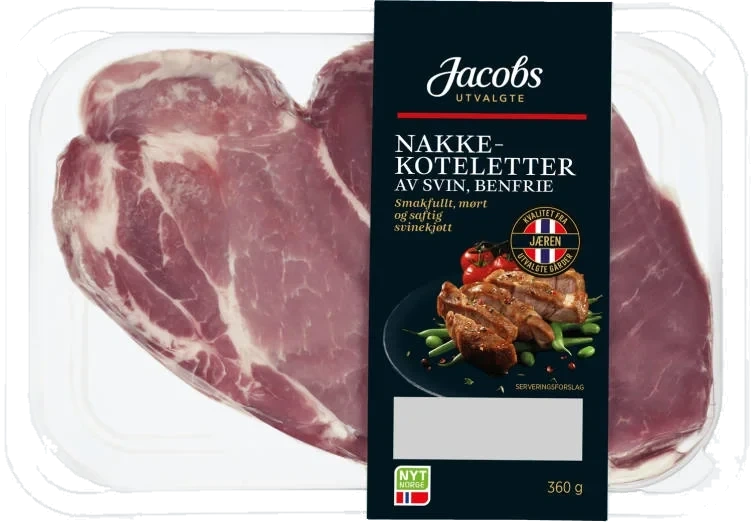 Svin Nakkekotelett Benfri 2pk Jacobs